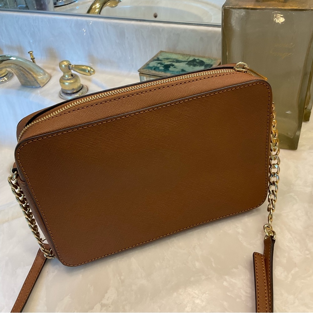 Michael Kors Crossbody / Shoulder bag, Pebbled leather, 9” x 7”, saddle color - Picture 8 of 16